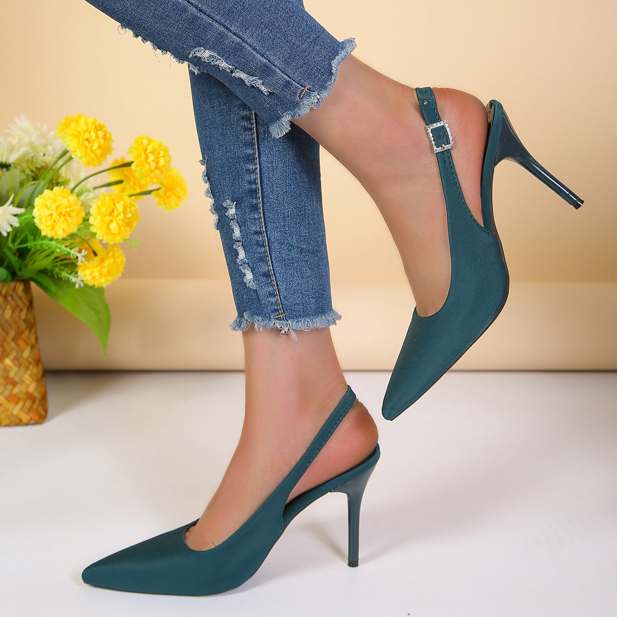 Ortho Welt Slingback Stiletto Pumps - Orthopedic Design