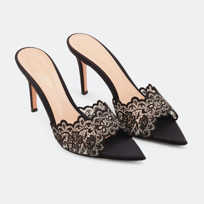 Ortho Welt Lace-Up Stiletto Heels - Unique Elegance