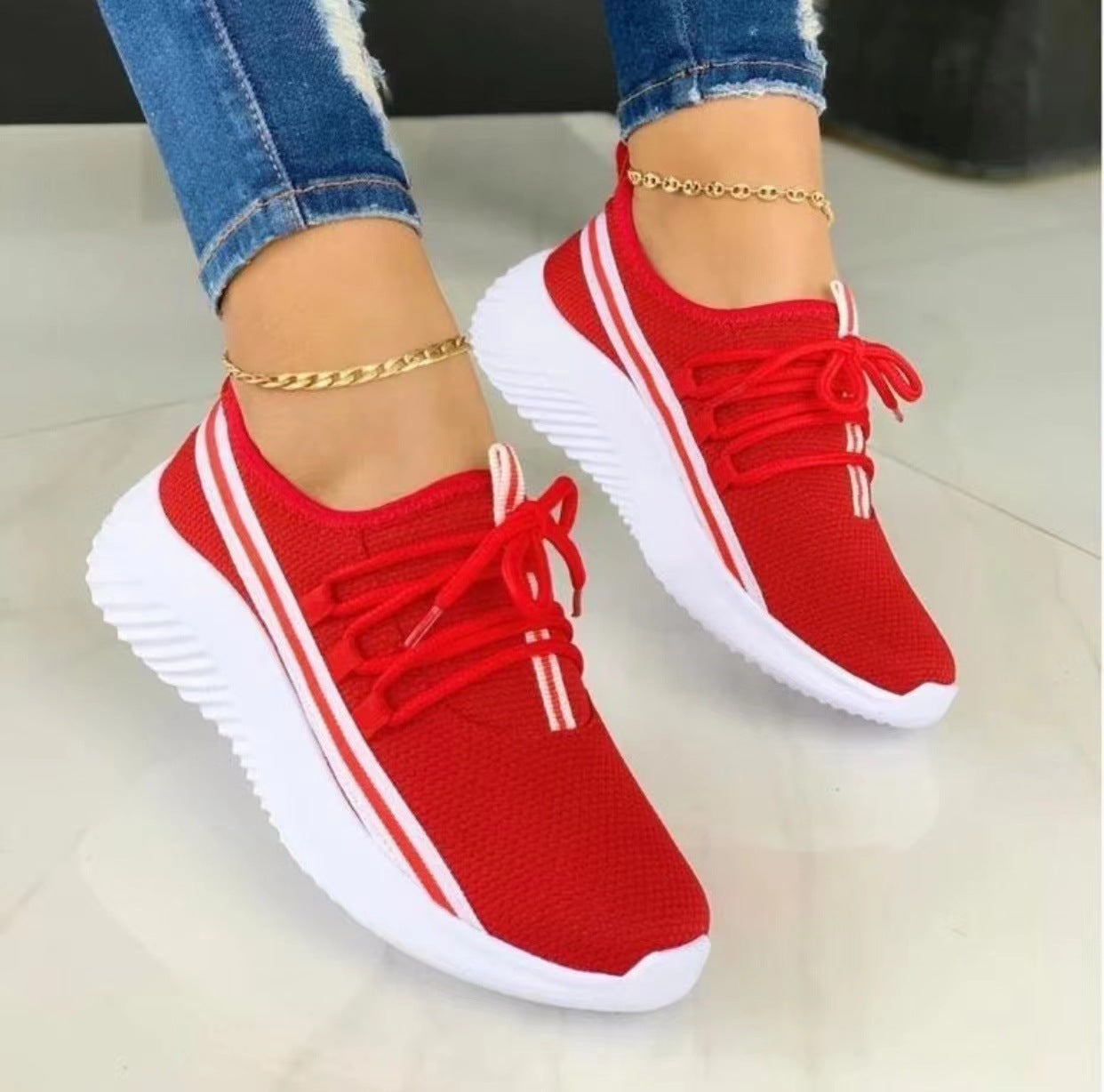Ortho Welt Striped Sneakers - Unique Style And Unmatched Comfort