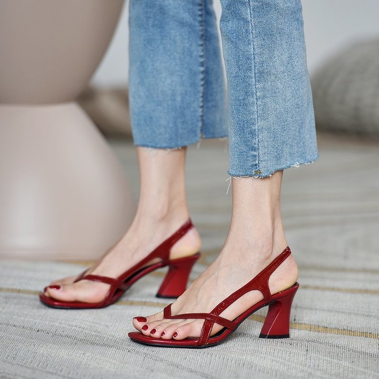 Ortho Welt Sandals With Thick, High Heels, A Unique Style