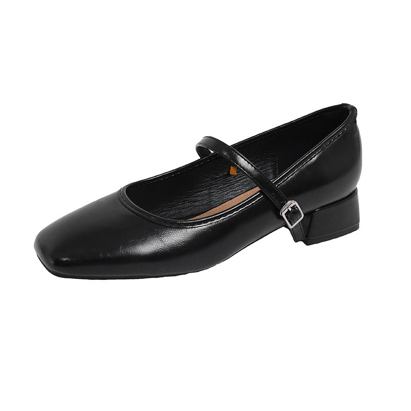 Ortho Welt French Low-Cut Pumps - Orthopedic Block Heel