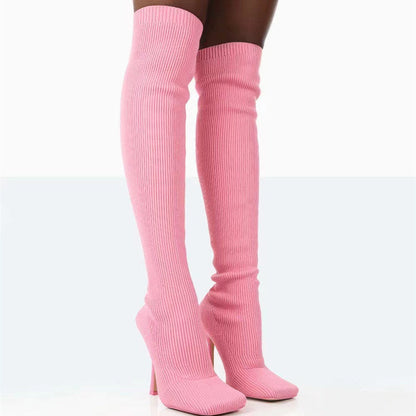 Ortho Welt Overknee Boots - Orthopedic Stretch Knit