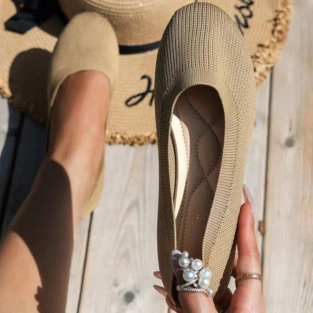 Ortho Welt Damen Orthopädische Strick-Ballerinas Komfort