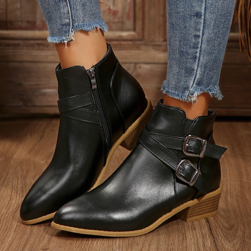 Ortho Welt Ankle Boots – Orthopedic Block Heel Comfort