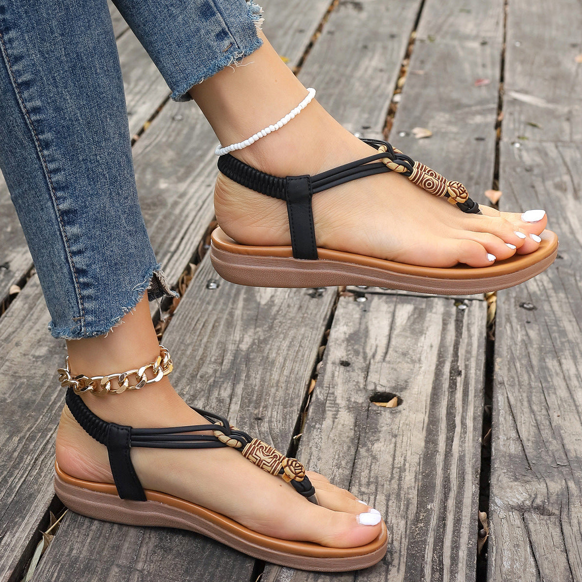 Ortho Welt Flat Sandals - Summer - Unique And Elegant