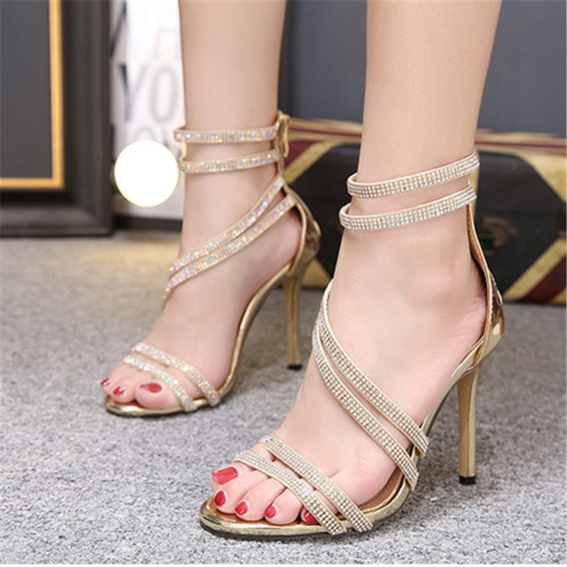 Ortho Welt Rhinestone Stiletto Heels - Unique And Daring Elegance