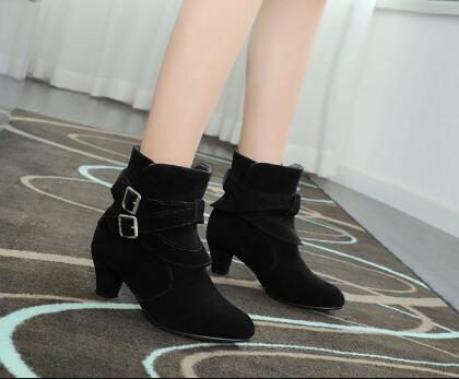 Ortho Welt Ankle Boots - Orthopedic Block Heel & Buckles