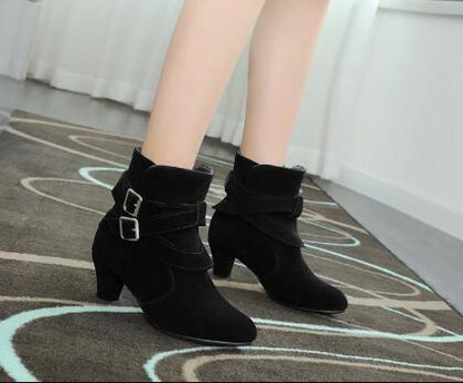 Ortho Welt Ankle Boots - Orthopedic Block Heel & Buckles