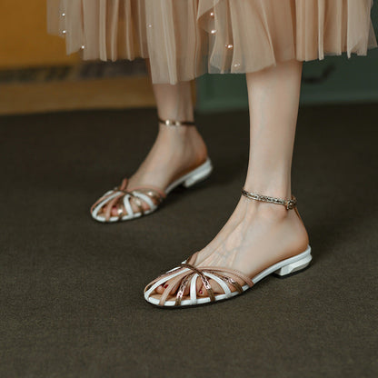Ortho Welt Retro Woven Roman Shoes - Unique And Elegant