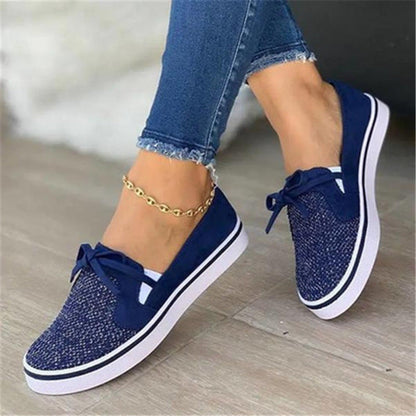 Ortho Welt Flat Canvas Sneakers - Unique Elegance And Comfort