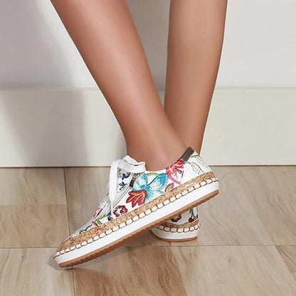 Camila | Espadrille-Sneaker aus Canvas mit Blumenmuster – Leicht und bequem