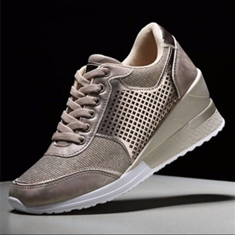 Ortho Welt Lace-Up Sneakers With Wedge Heels