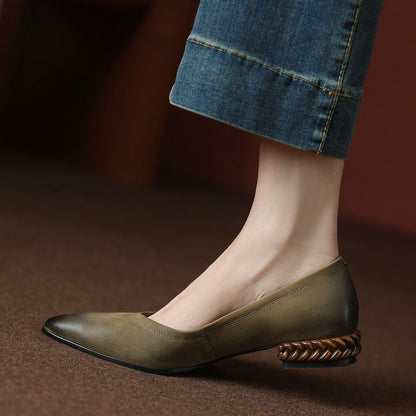 Ortho Welt Orthopedic Low-Cut Pointed Toe Shoes - Comfort
