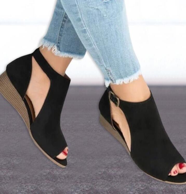 Ortho Welt Damen Orthopädische Keilsandalen Offene Zehen