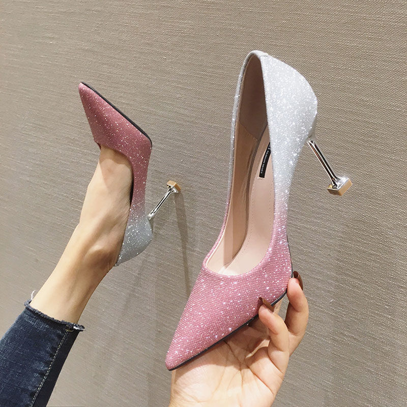 Ortho Welt Sexy Gradient Pointed Stiletto Pumps - Unique Elegance