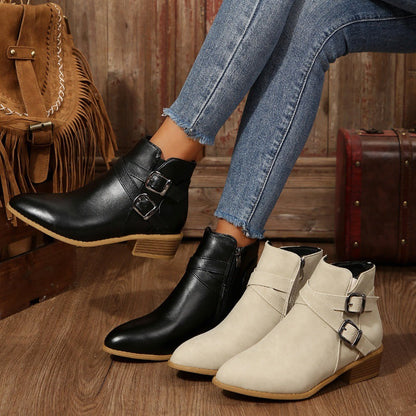 Ortho Welt Ankle Boots – Orthopedic Block Heel Comfort