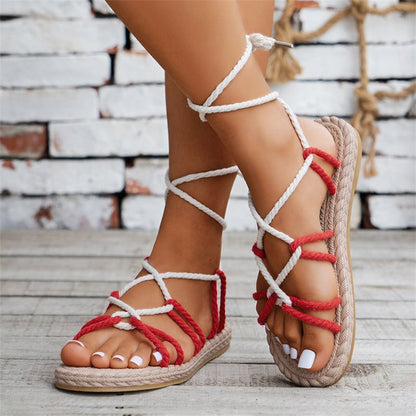 Ortho Welt Hemp Sandals With Criss-Cross Straps - Summer Uniqueness