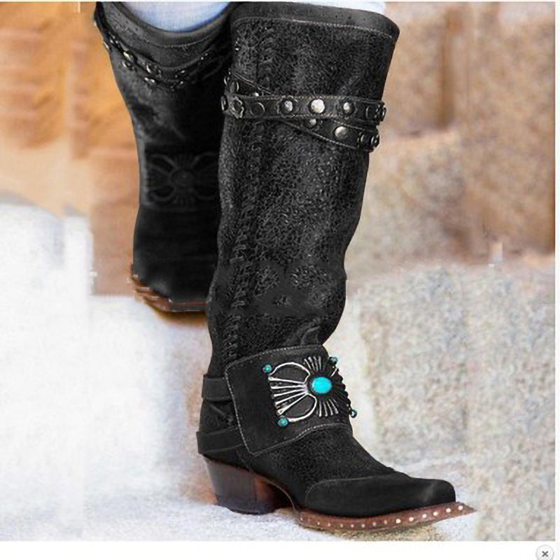 Ortho Welt Rivet Boots - Orthopedic, Thick Heel, Size L