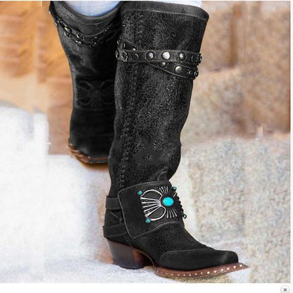 Ortho Welt Rivet Boots - Orthopedic, Thick Heel, Size L