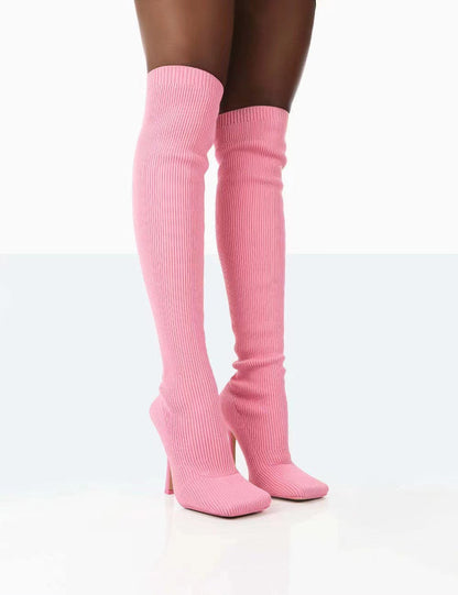 Ortho Welt Overknee Boots - Orthopedic Stretch Knit
