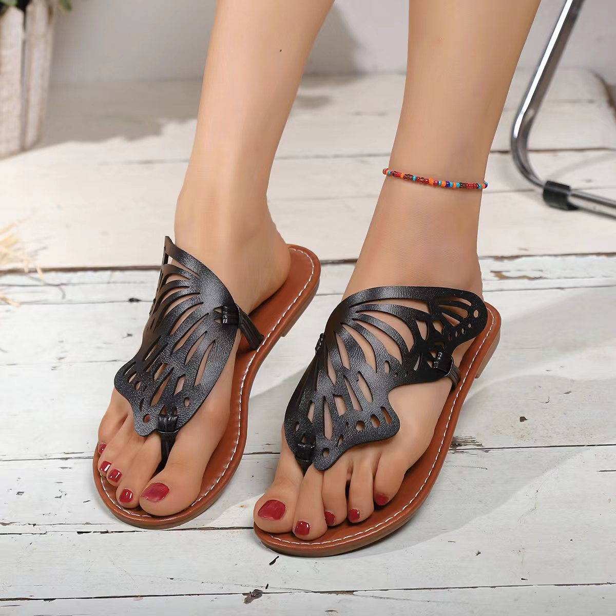 Ortho Welt Vintage Summer Sandals With Butterfly Wings - Unique And Lightweight