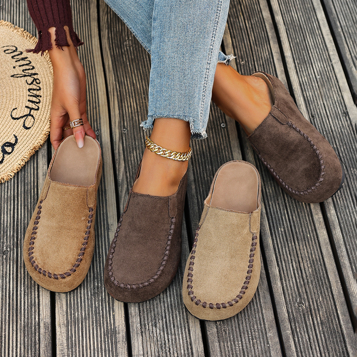 Ortho Welt Closed Slippers With Thick Soles - Unique