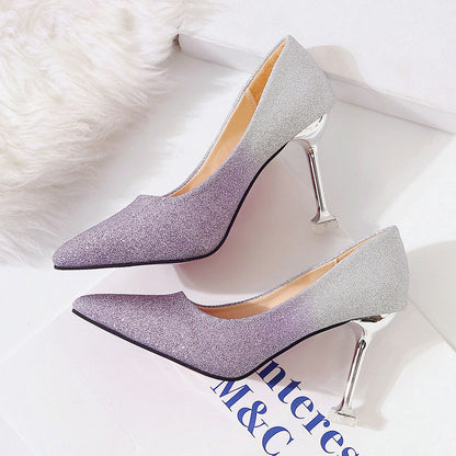 Ortho Welt Sexy Gradient Pointed Stiletto Pumps - Unique Elegance