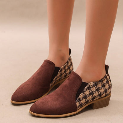 Ortho Welt Retro Slip-On Shoes In Block Color