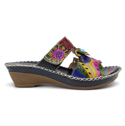 Ortho Welt Damen Orthopädische Sandalen - Blumenmuster