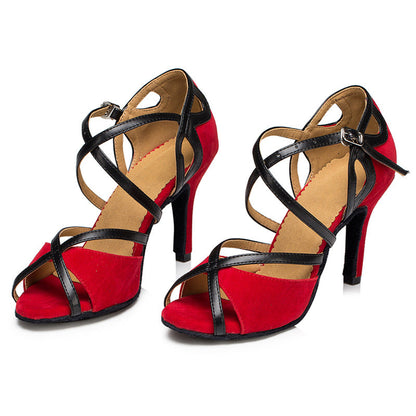 Ortho Welt Unique Black Stiletto Heels For Latin Dance And Ballroom
