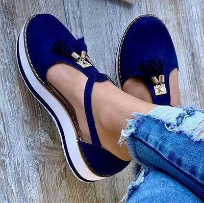 Ortho Welt Fringe Flat Shoes - Spring Elegance