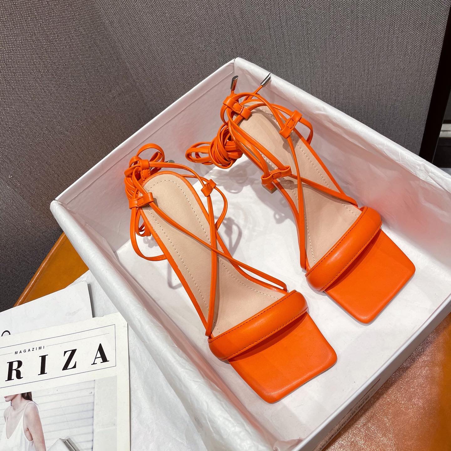 Ortho Welt Cut-Out Stiletto Heels With Ankle Strap - Unique Elegance