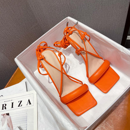 Ortho Welt Cut-Out Stiletto Heels With Ankle Strap - Unique Elegance