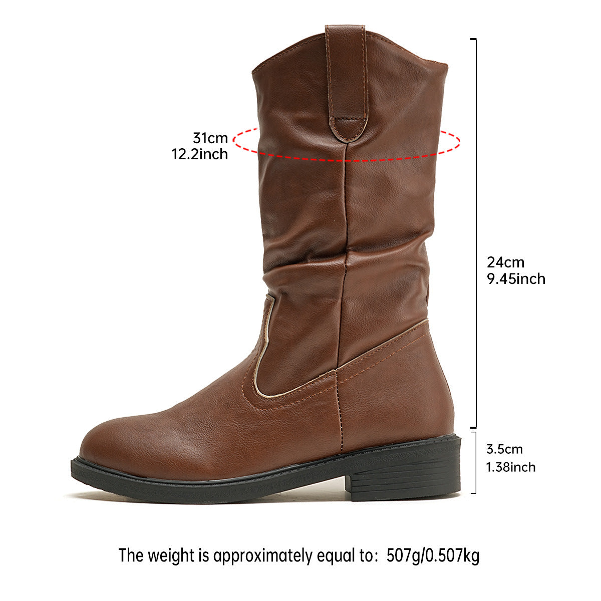 Ortho Welt Pleated Leather Boots - Orthopedic Comfort