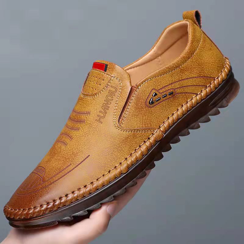 Ortho Welt Herren-Slipper Leder - Orthopedic Rutschfest