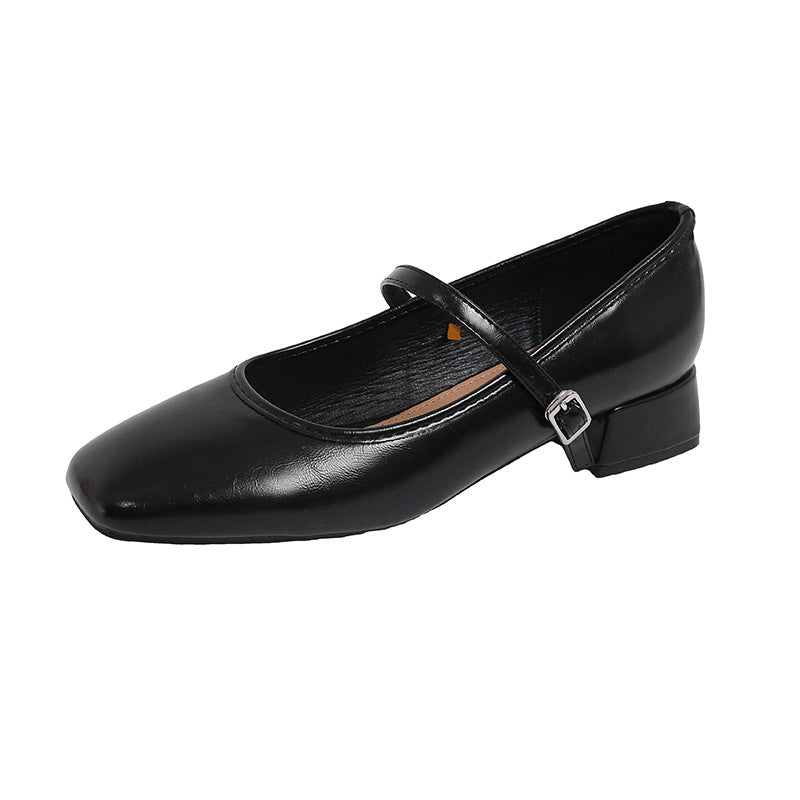 Ortho Welt French Low-Cut Pumps - Orthopedic Block Heel
