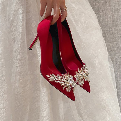 Ortho Welt Unique Red High Heel Wedding Shoes