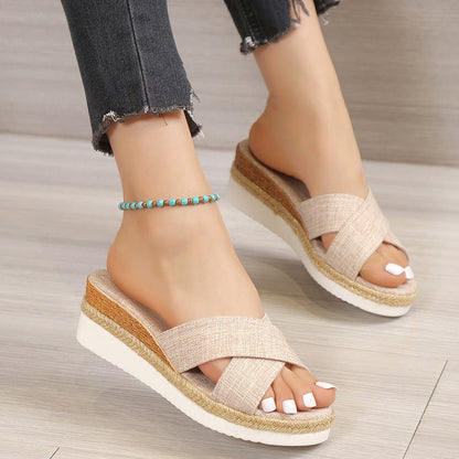 Ortho Welt Hemp Wedge Sandals - Summer Uniqueness