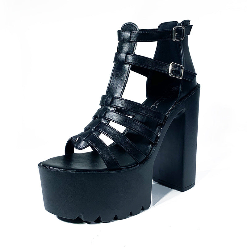 Ortho Welt Plateau Heels - Verstellbarer Knöchelriemen
