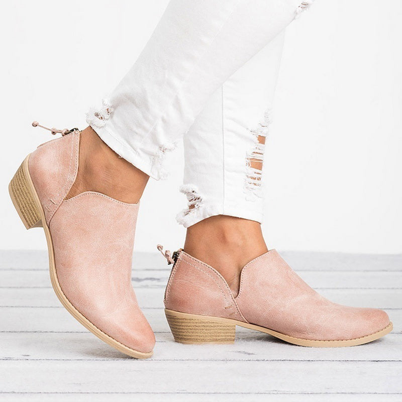 Ortho Welt Retro High Heel Ankle Boots - Unique Autumn