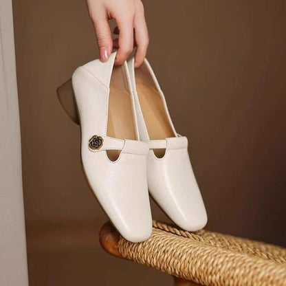 Ortho Welt Damen Orthopedic Lederschuhe – Eckige Zehenpartie