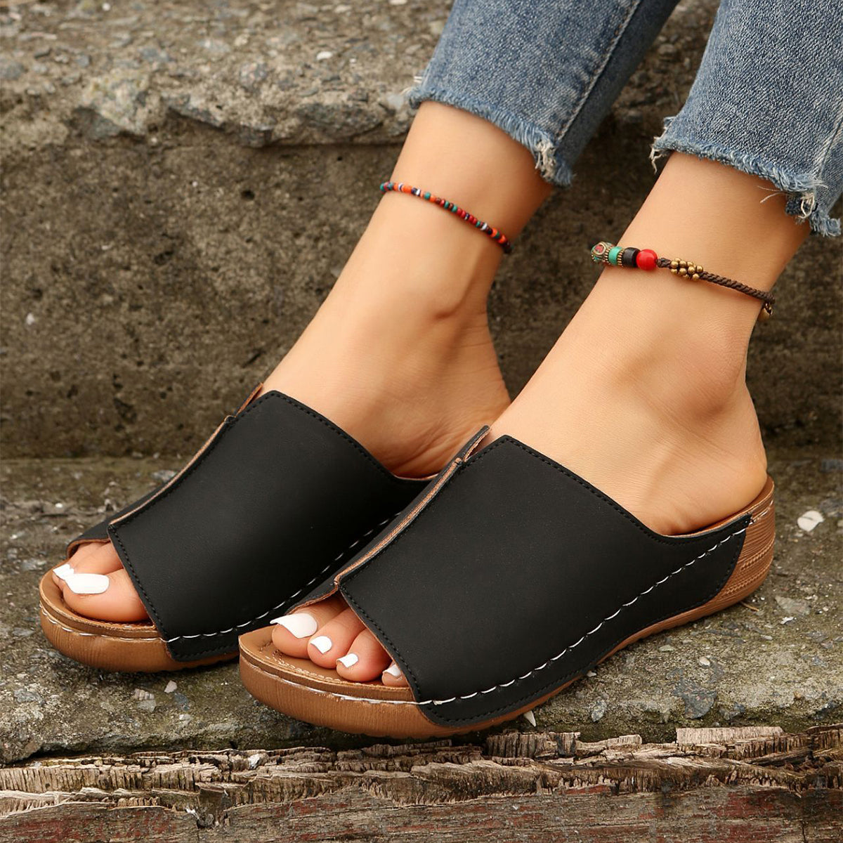 Ortho Welt Unique Wedge Sandals For Summer -