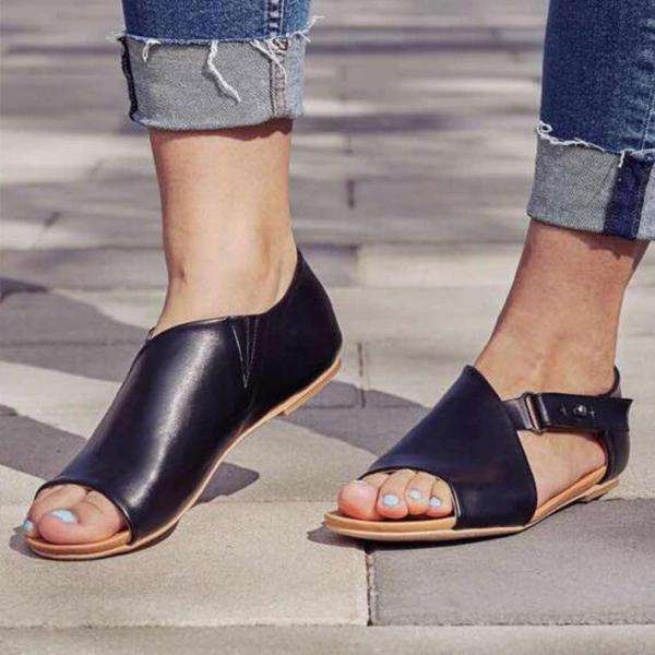 Ortho Welt Damen Orthopädische Ledersandalen - Verstellbar