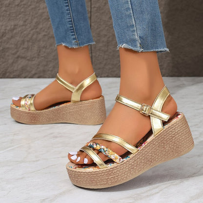 Ortho Welt Orthopedic Sandalen - Plateau & Farbblock-Design