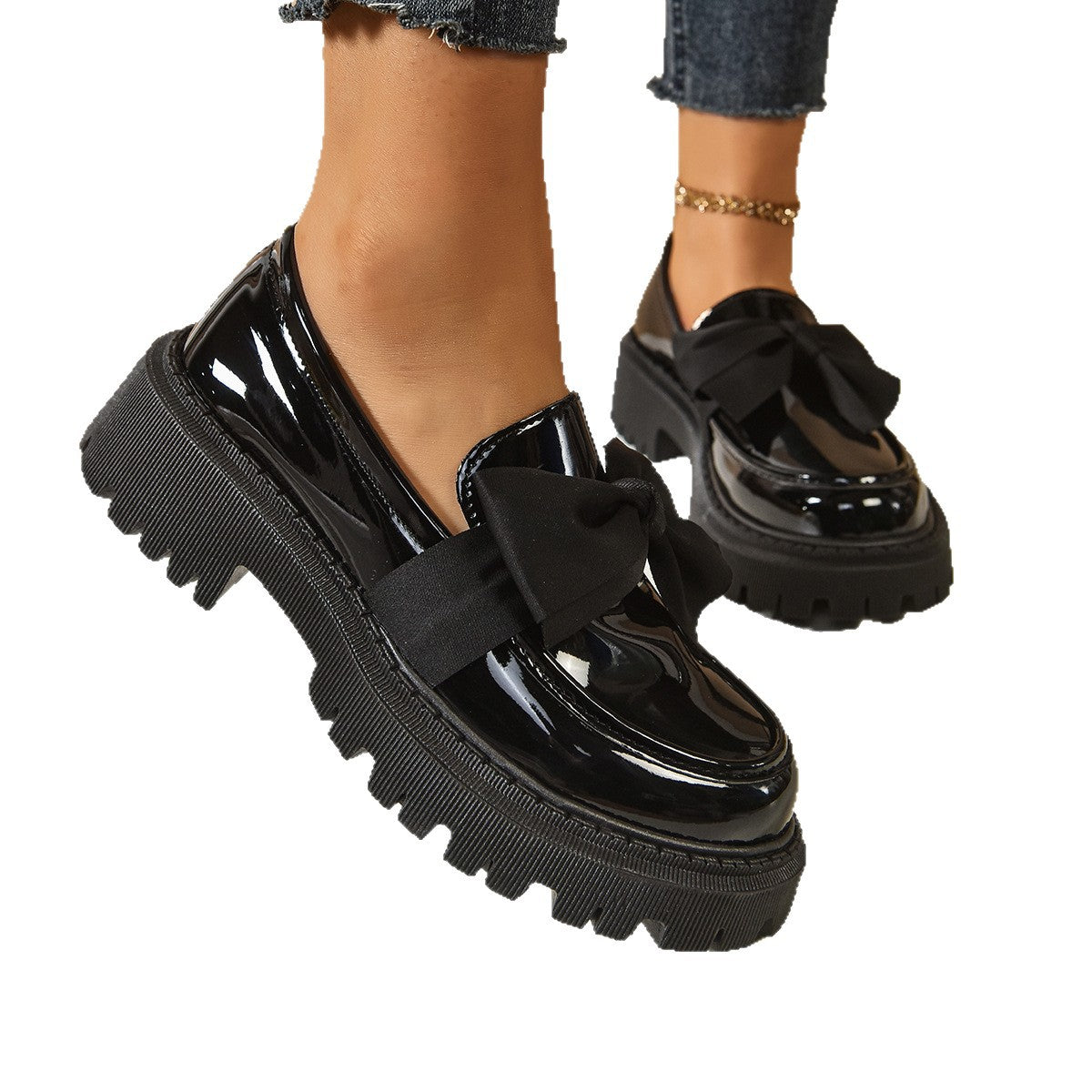 Ortho Welt Vintage Loafers With Bow - Unique Elegance