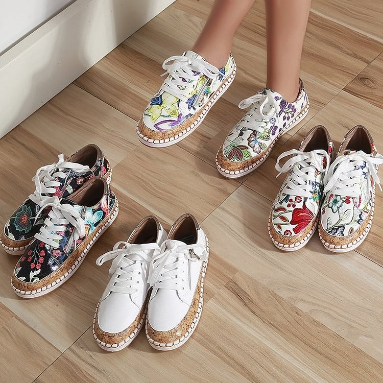 Camila | Espadrille-Sneaker aus Canvas mit Blumenmuster – Leicht und bequem