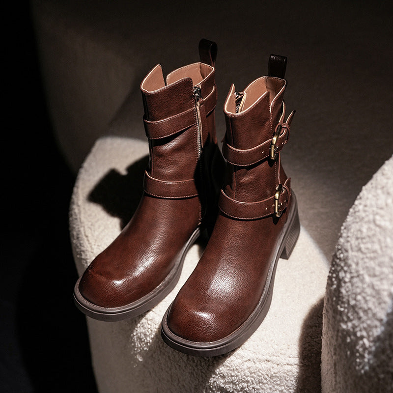 Ortho Welt Ankle Boots - Double Buckle, Orthopedic Comfort