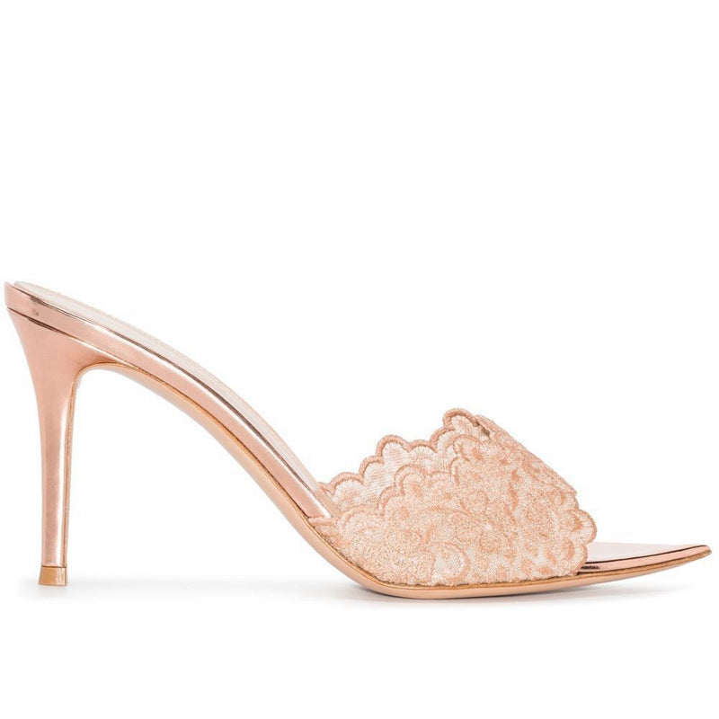 Ortho Welt Lace-Up Stiletto Heels - Unique Elegance
