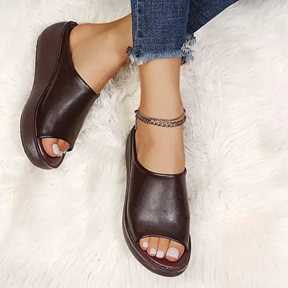 Ortho Welt Damen Keilsandalen - Orthopedic Komfort Slip-On
