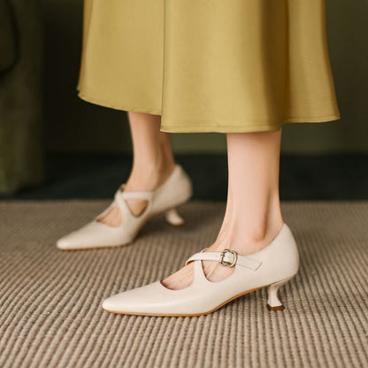 Ortho Welt Elegant Mary Jane Shoes With Mid-Heeled Heels